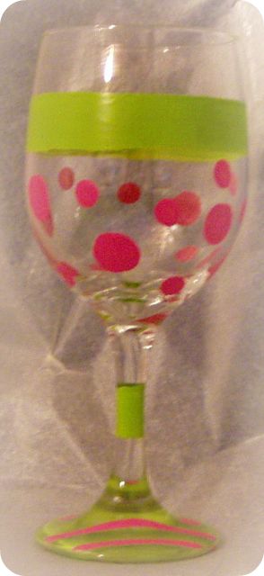Tropical Sizzle- Pink Wine Glass